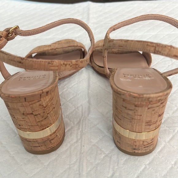 Stuart Weitzman Solo Cork‎ heel sandals women’s Sz 7 N - Picture 7 of 13